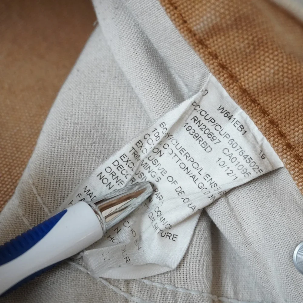 Vintage Dickies Carpenter Pants 32x32 Mens Tan Thrashed Distressed Sun Faded